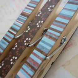 Fridge Magnets, Decorated Clothespins - Pine Arbour - Set of 3